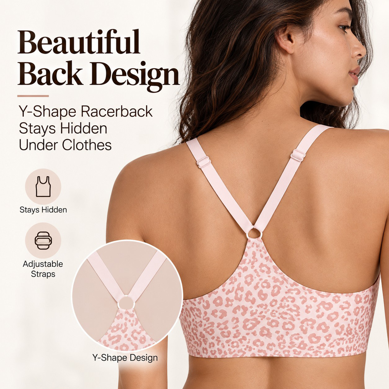 Women's Leopard Print Double F - Wirefree Bra Comfort ulasan dan harga