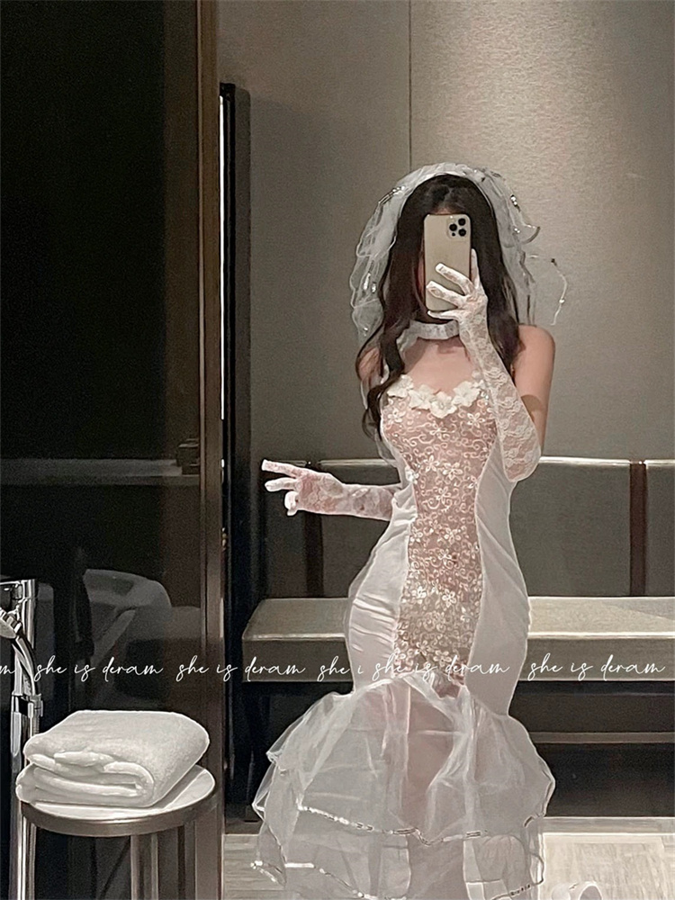 Plus Qunque Sexy Women Bride C - Lace Bralette Set ulasan dan harga
