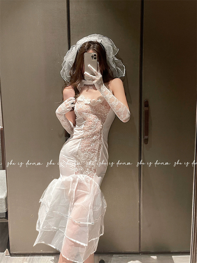 Plus Qunque Sexy Women Bride C - Lace Bralette Set ulasan dan harga